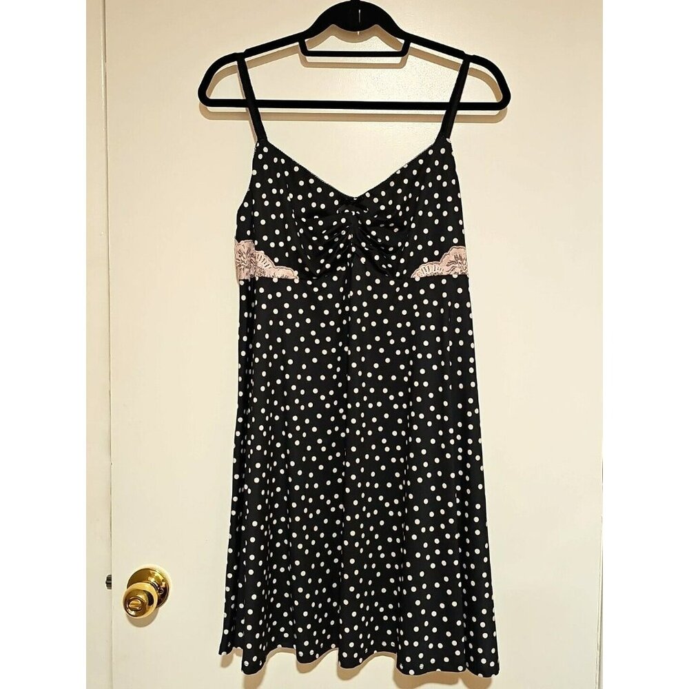 La Vie En Rose Nightgown Lace Polka Dot XL Baby doll Dark Romantic Bella Swan